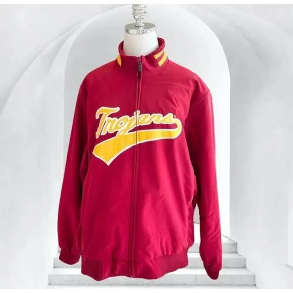 Urban Outfitters Other - USC Trojan’s Red Bomber Jacket Men’s Size Large